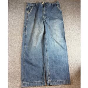 Sonoma Carpenter Jeans Mens Blue Denim Baggy Workwear y2k Grunge Relaxed 38x32